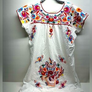 YZXDORWJ WOMENS EMBROIDERED MEXICAN DRESS SIZE 3XL NWT